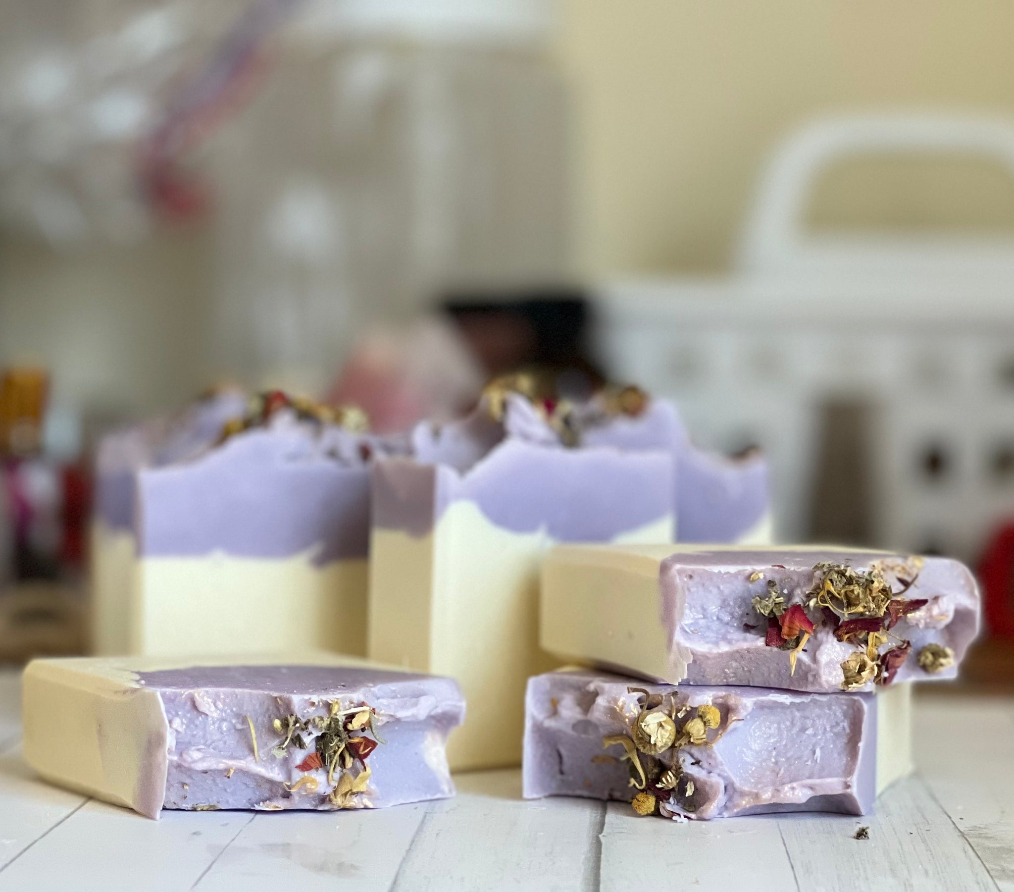 Lavender & Chamomile  bar Soap 100% aceite esencial